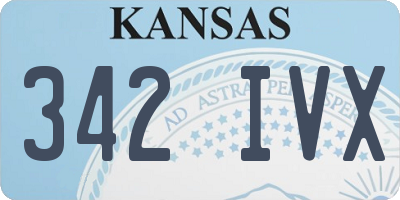 KS license plate 342IVX