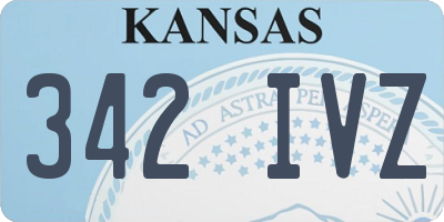 KS license plate 342IVZ
