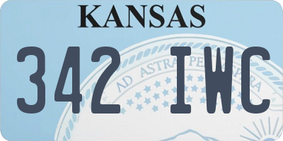 KS license plate 342IWC