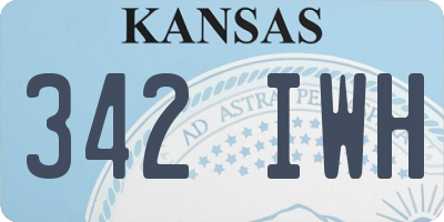 KS license plate 342IWH