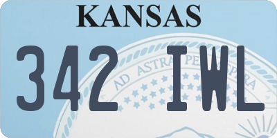 KS license plate 342IWL
