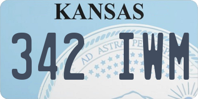 KS license plate 342IWM
