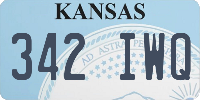 KS license plate 342IWQ
