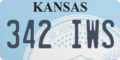 KS license plate 342IWS