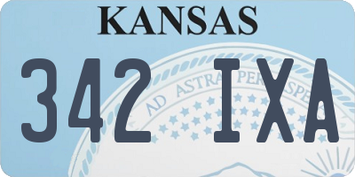 KS license plate 342IXA