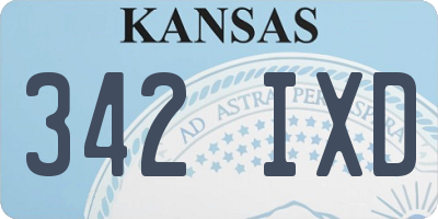 KS license plate 342IXD