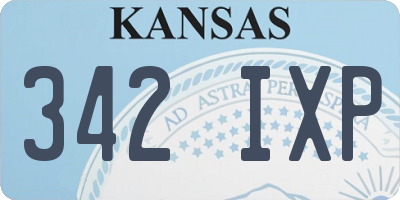 KS license plate 342IXP