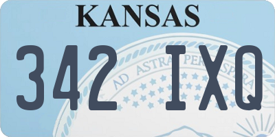 KS license plate 342IXQ