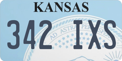 KS license plate 342IXS
