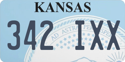 KS license plate 342IXX