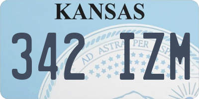 KS license plate 342IZM