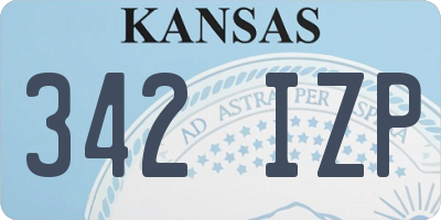 KS license plate 342IZP