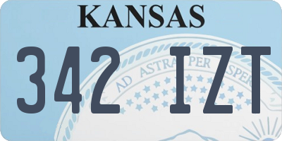 KS license plate 342IZT