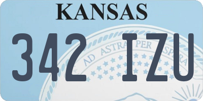 KS license plate 342IZU