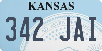 KS license plate 342JAI