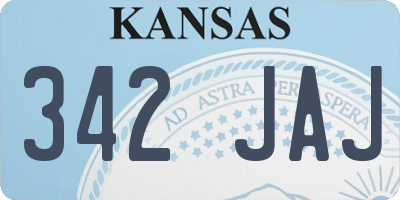 KS license plate 342JAJ