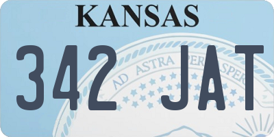 KS license plate 342JAT