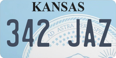KS license plate 342JAZ