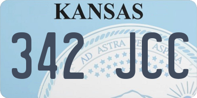 KS license plate 342JCC