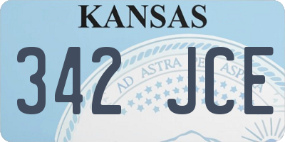 KS license plate 342JCE