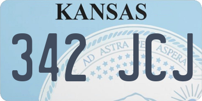 KS license plate 342JCJ