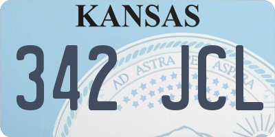 KS license plate 342JCL