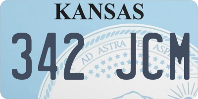 KS license plate 342JCM