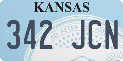 KS license plate 342JCN