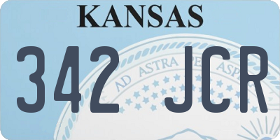 KS license plate 342JCR
