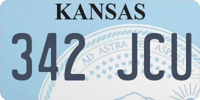 KS license plate 342JCU