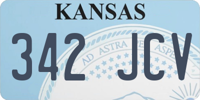 KS license plate 342JCV