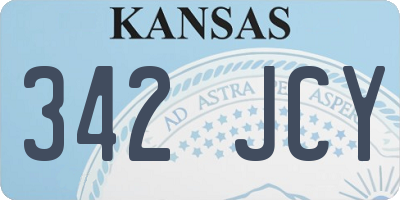 KS license plate 342JCY