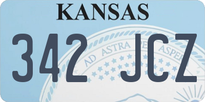 KS license plate 342JCZ