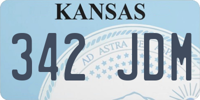 KS license plate 342JDM