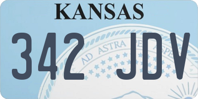 KS license plate 342JDV