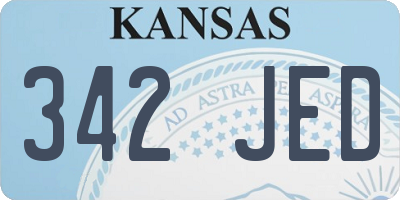 KS license plate 342JED