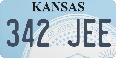 KS license plate 342JEE