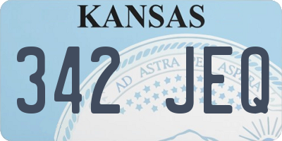 KS license plate 342JEQ