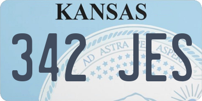 KS license plate 342JES
