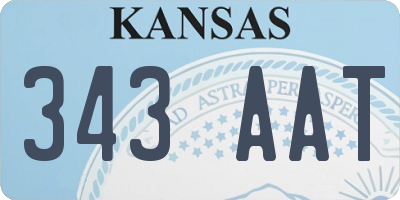 KS license plate 343AAT