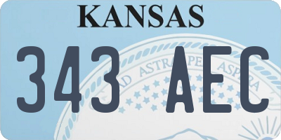 KS license plate 343AEC