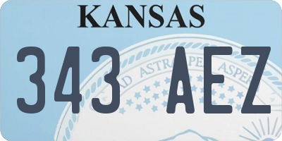 KS license plate 343AEZ