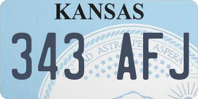 KS license plate 343AFJ