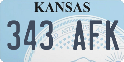 KS license plate 343AFK