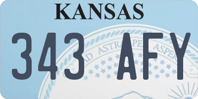 KS license plate 343AFY