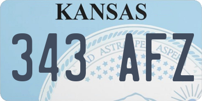 KS license plate 343AFZ