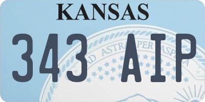 KS license plate 343AIP