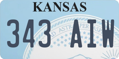 KS license plate 343AIW