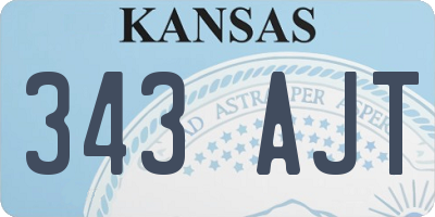 KS license plate 343AJT
