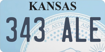 KS license plate 343ALE